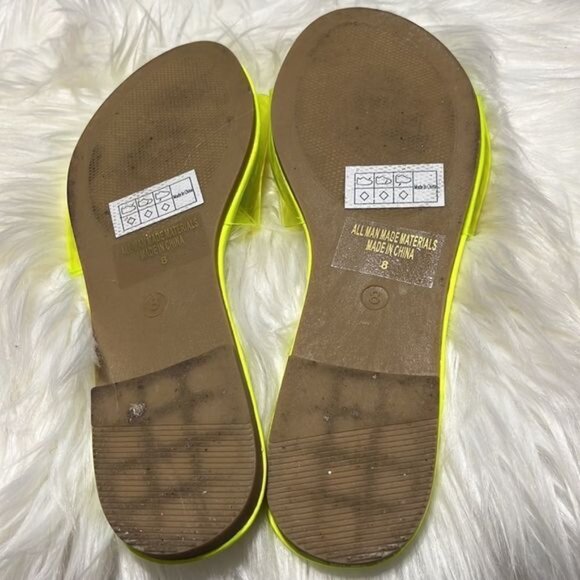 Shein Neon PVC Open Toe Slide Sandals - Picture 4 of 4